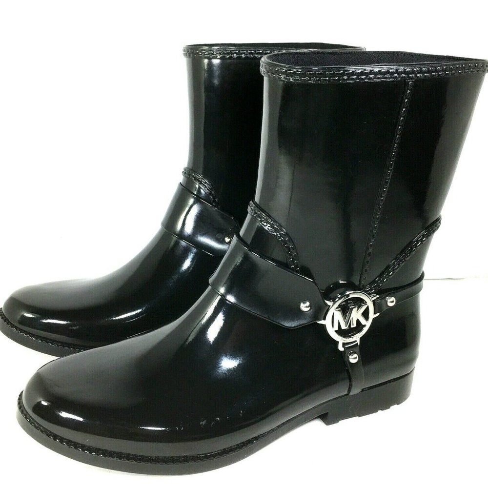 Michael Kors Womens Black Rain Ankle Boots US 10 M
